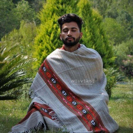 Oversized Woven Oversized Shawl/Lohi/Chadar for Men
