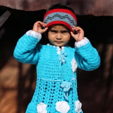 Children's Woolen Ear Cover Cap - Handmade Winter Essential