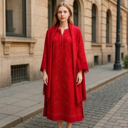 Traditional Himachali Wool Suit for Women with Hand Embroidery