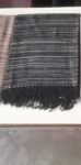 Heavy handloom woven black wool men’s shawl