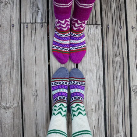 Combo of Hand-Knitted Wool Socks – Cozy Warmth from Rural Tribal Himalaya