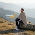 Heavy handloom woven grey wool men’s shawl