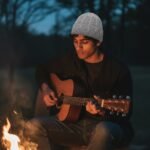 Hand knitted grey angora wool beanie winter cap