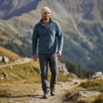 Hand knitted charcoal angora wool beanie winter cap