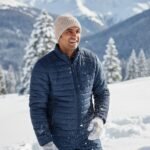 Hand knitted charcoal angora wool beanie winter cap