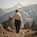 Heavy handloom woven cream wool men’s shawl