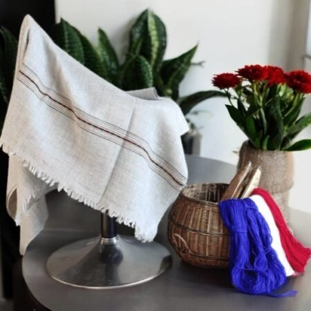 Himalayan Artisan Oversized Wrap – Handwoven Angora & Merino Wool Blanket Scarf